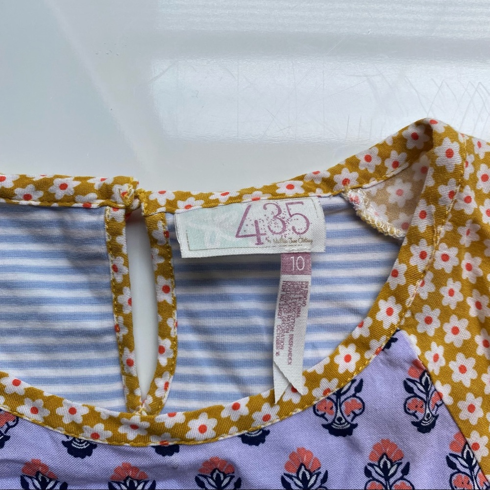 Matilda Jane 435 Girl Flower Stripe Size 10 Sleeveless Top - Picture 2 of 5